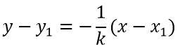 Уравнение прямой, проходящей через данную точку перпендикулярно к данной прямой