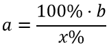 Формула для нахождения числа от процента