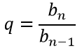 Формула знаменателя геометрической прогрессии