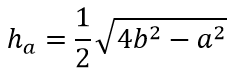 Формула высоты равнобедренного треугольника