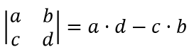 формула определитель второго порядка