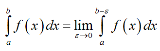 Несобственный интеграл второго рода формула