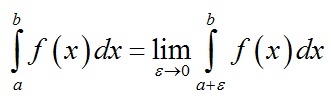 Несобственный интеграл второго рода формула