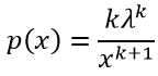 Плотность распределения Парето формула