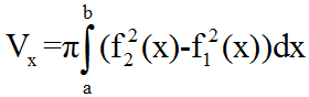Формула для вычисления объёма тела