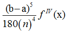 Формула погрешности метода Симпсона для вычисления определенного интеграла