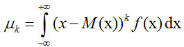 Формула центрального момента для непрерывной случайной величины