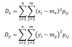 дисперсия двух случайных величин формула