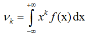формула начального момента для непрерывной случайной величины