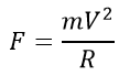 Центростремительная сила формула
