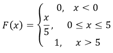 функция равномерного распределения случайной величины пример