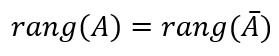 Теорема Кронекера-Капелли формула