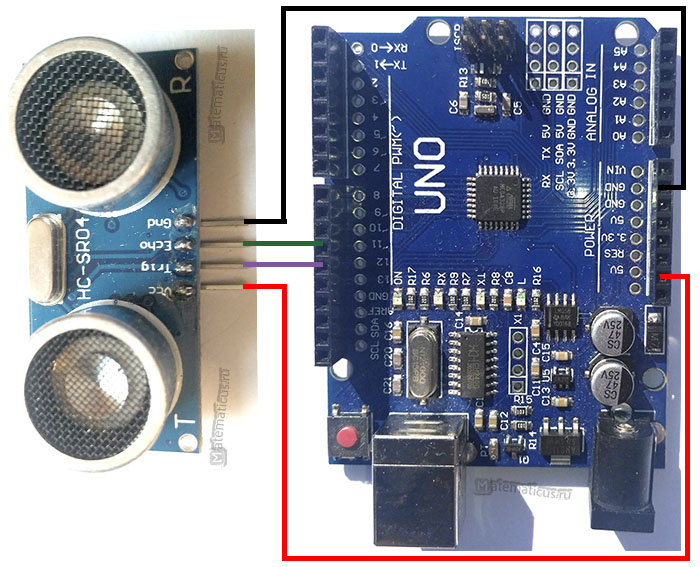 HC-SRD4 схема подключения к Arduino UNO