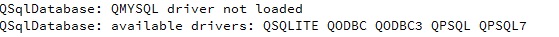 QSqlDatabase QMYSQL driver not loaded